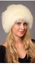 Greenland White-Cream Fox Fur Hat